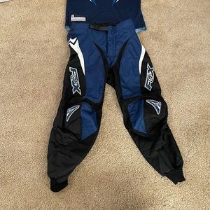 Boys BMX riding pants, shirt & size small gloves